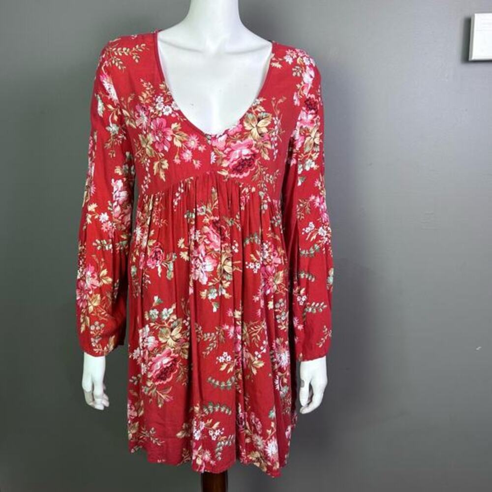 Denim & Supply Ralph Lauren dress medium cottagecore country‎ floral red grunge